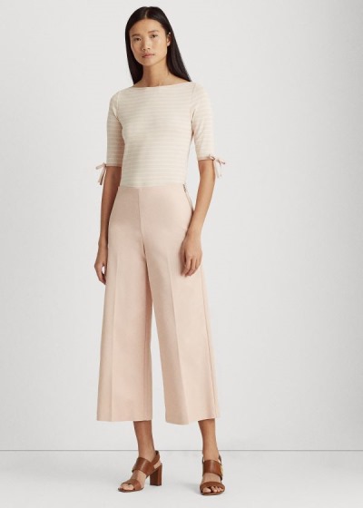 Women's Ralph Lauren Cotton Wide-Leg Pants | 069752YKF